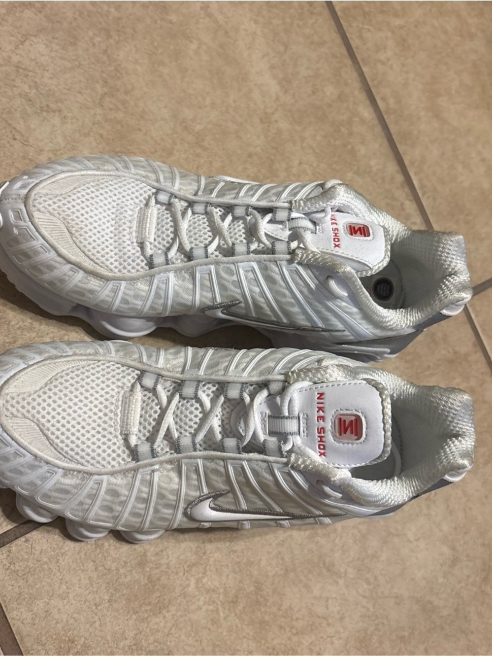 Nike Shox Men's White Athletic Running Shoes